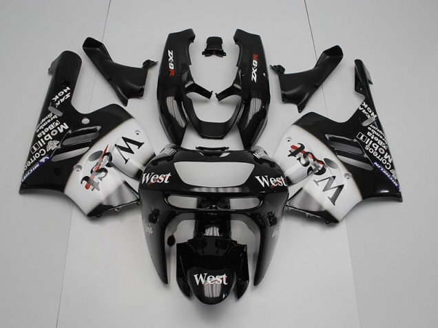 1994-1997 Black White West Kawasaki Ninja ZX9R Motorcycle Fairings & Bodywork 1994-1997 Black White West Kawasaki Ninja ZX9R Motorcycle Fairings & Bodywork