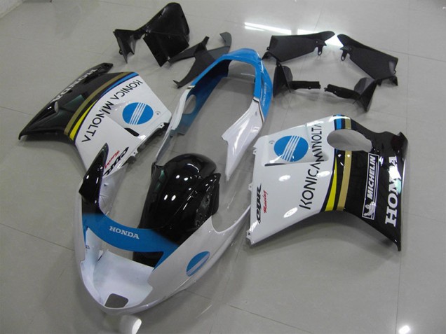1996-2007 White Konica Minolta Honda CBR1100XX Blackbird Blackbird Motorcycle Fairings 1996-2007 White Konica Minolta Honda CBR1100XX Blackbird Blackbird Motorcycle Fairings