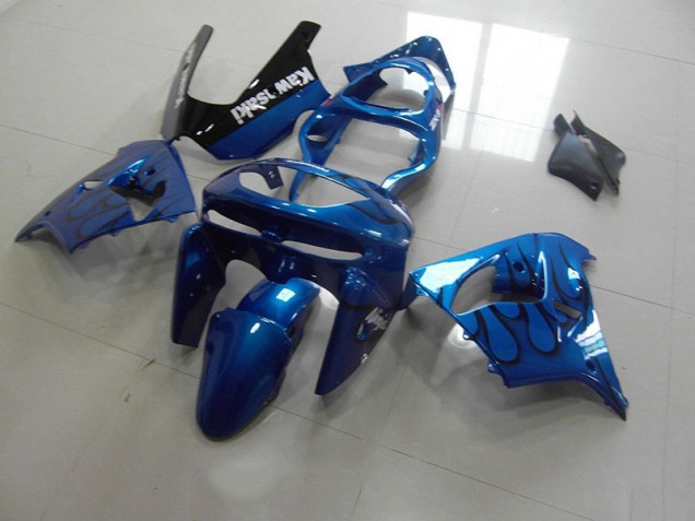 1998-1999 Blue Black Flame Kawasaki Ninja ZX9R Blue Black Flame Kawasaki Ninja ZX9R Motorcycle Fairings 1998-1999 Blue Black Flame Kawasaki Ninja ZX9R Blue Black Flame Kawasaki Ninja ZX9R Motorcycle Fairings