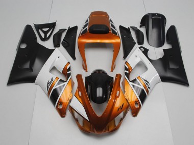 1998-1999 Gold White Black Yamaha YZF R1 Motorcycle Fairings