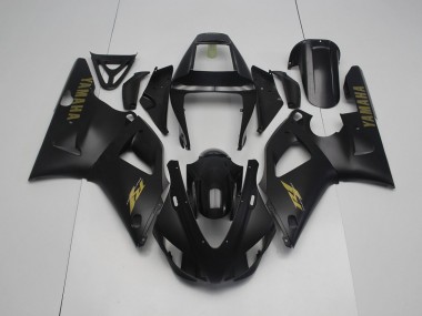1998-1999 Matte Black Yellow Yamaha YZF R1 Motorcycle Fairings