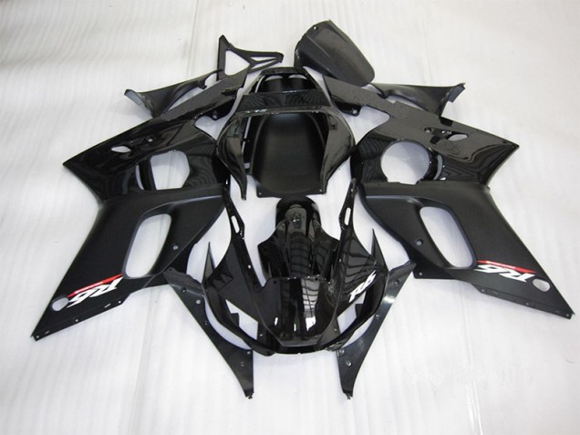 1998-2002 Black Yamaha YZF R6 Motorcycle Fairings 1998-2002 Black Yamaha YZF R6 Motorcycle Fairings