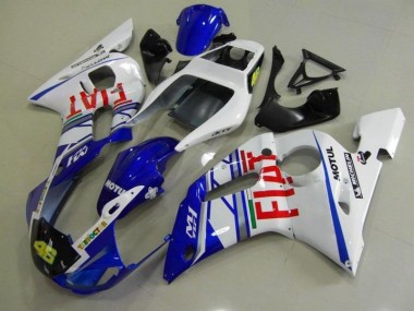 1998-2002 Blue White Fiat Yamaha YZF R6 Motorcycle Fairings & Bodywork