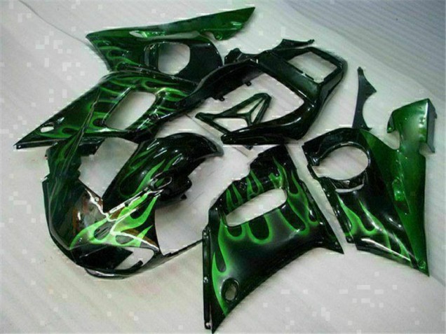 1998-2002 Green Black Yamaha YZF R6 Motorcycle Fairings 1998-2002 Green Black Yamaha YZF R6 Motorcycle Fairings