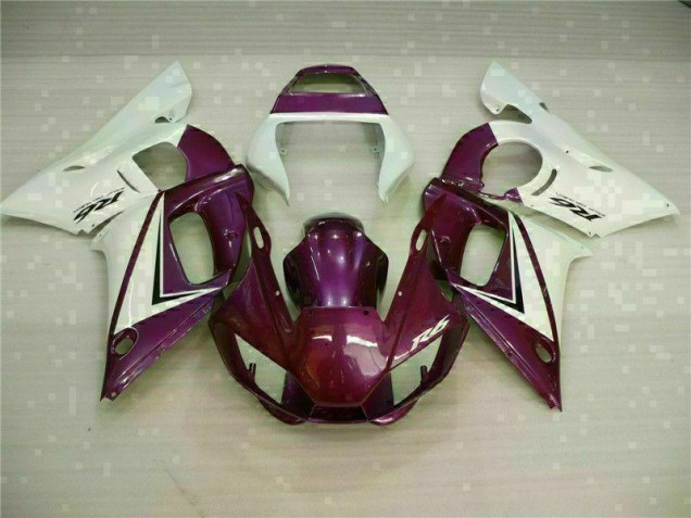 1998-2002 Purple White Yamaha YZF R6 Motorcycle Fairings 1998-2002 Purple White Yamaha YZF R6 Motorcycle Fairings