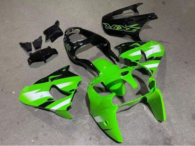 2000-2001 Green Glossy Black Kawasaki Ninja ZX9R Motorcycle Fairings & Bodywork