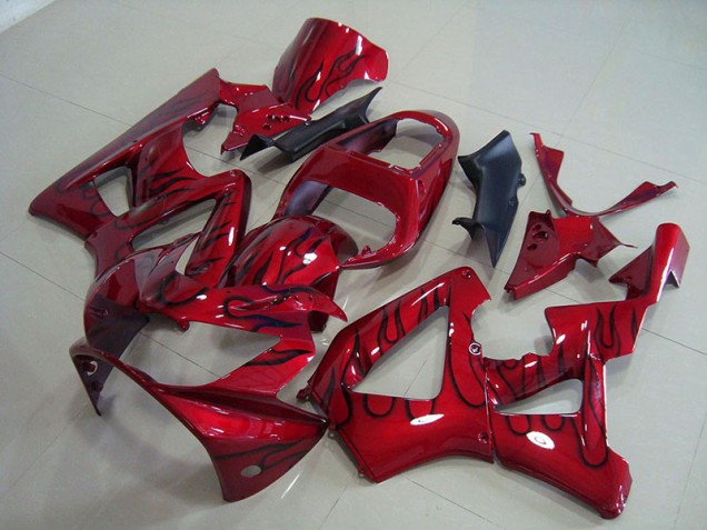2000-2001 Red Black Flame Honda CBR900RR 929 Motorcycle Fairings 2000-2001 Red Black Flame Honda CBR900RR 929 Motorcycle Fairings