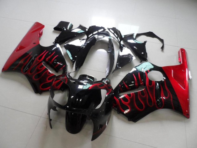 2000-2001 Red Flame Kawasaki Ninja ZX12R Motorcycle Fairings & Bodywork 2000-2001 Red Flame Kawasaki Ninja ZX12R Motorcycle Fairings & Bodywork