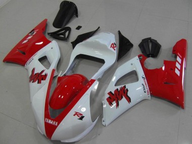 2000-2001 Red White Race Yamaha YZF R1 Motorcycle Fairings
