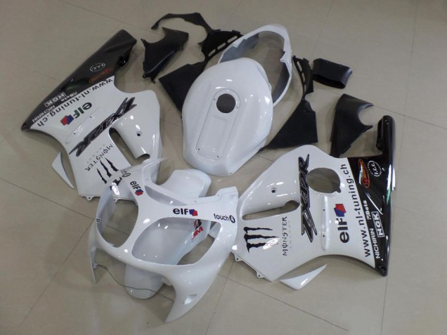 2000-2001 White Kawasaki Ninja ZX12R Motorcycle Fairings & Bodywork