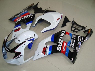 2000-2002 Black White Blue Suzuki GSXR 1000 Motorcycle Fairings