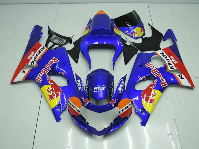 2000-2002 Blue Red Bull Suzuki GSXR 1000 Motorcycle Fairings 2000-2002 Blue Red Bull Suzuki GSXR 1000 Motorcycle Fairings