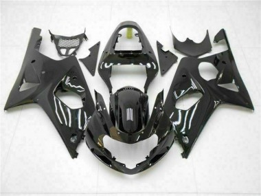 2000-2002 Glossy Black Suzuki GSXR 1000 Motorcycle Fairings