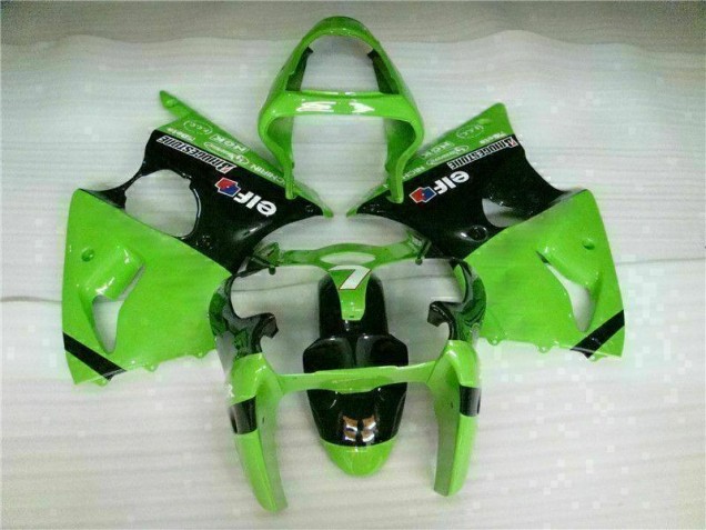 2000-2002 Green Black Kawasaki Ninja ZX6R Abs Fairing Kit 2000-2002 Green Black Kawasaki Ninja ZX6R Abs Fairing Kit