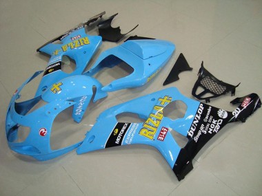 2000-2002 Light Blue Black Suzuki GSXR 1000 Motorcycle Fairings