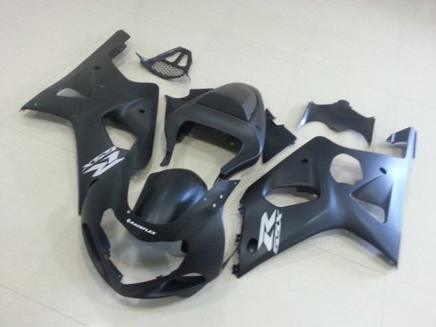 2000-2002 Matte Black with Silver Gsxr Suzuki GSXR 1000 Motorcycle Fairings