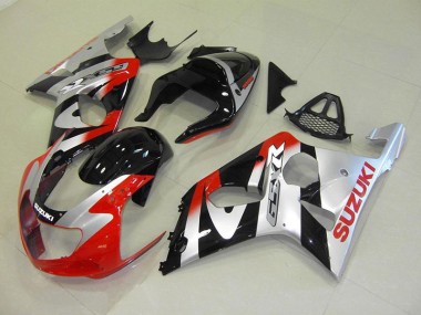 2000-2002 Red Silver Suzuki GSXR 1000 Motorcycle Fairings