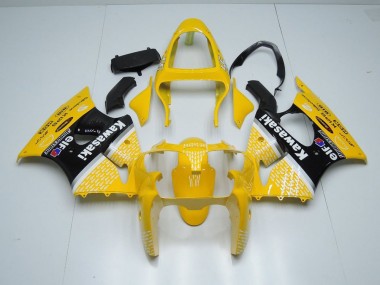 2000-2002 Yellow Arrow Kawasaki Ninja ZX6R Motorcycle Fairings