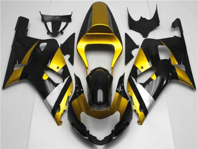 2001-2003 Gold Black Suzuki GSXR 600/750 Motorcycle Fairings 2001-2003 Gold Black Suzuki GSXR 600/750 Motorcycle Fairings