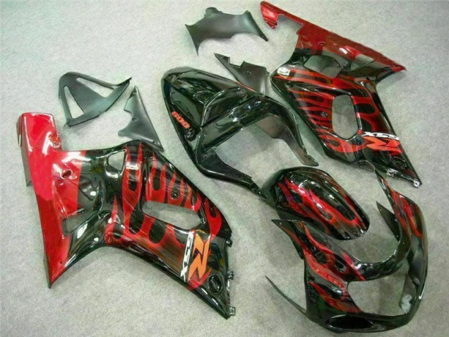 2001-2003 Red Black Suzuki GSXR 600/750 Motorcycle Fairings 2001-2003 Red Black Suzuki GSXR 600/750 Motorcycle Fairings