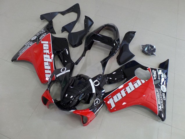 2001-2003 Red Jordan Honda CBR600 F4I Motorcycle Fairings 2001-2003 Red Jordan Honda CBR600 F4I Motorcycle Fairings