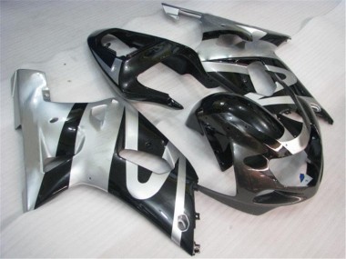 2001-2003 Silver Black Suzuki GSXR 600/750 Motorcycle Fairings