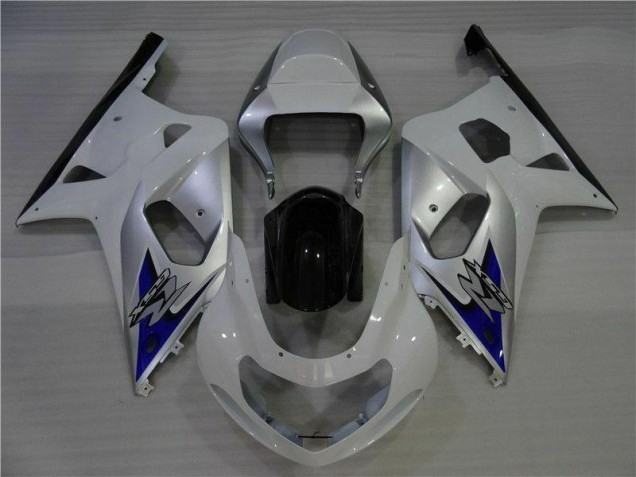 2001-2003 White Silver Suzuki GSXR 600/750 Motorcycle Fairings 2001-2003 White Silver Suzuki GSXR 600/750 Motorcycle Fairings