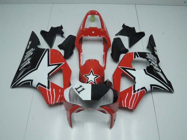 2002-2003 Black Red Star Honda CBR900RR 954 Motorcycle Fairings 2002-2003 Black Red Star Honda CBR900RR 954 Motorcycle Fairings