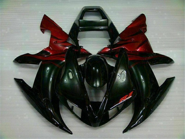 2002-2003 Black Red Yamaha YZF R1 Motorcycle Fairings 2002-2003 Black Red Yamaha YZF R1 Motorcycle Fairings
