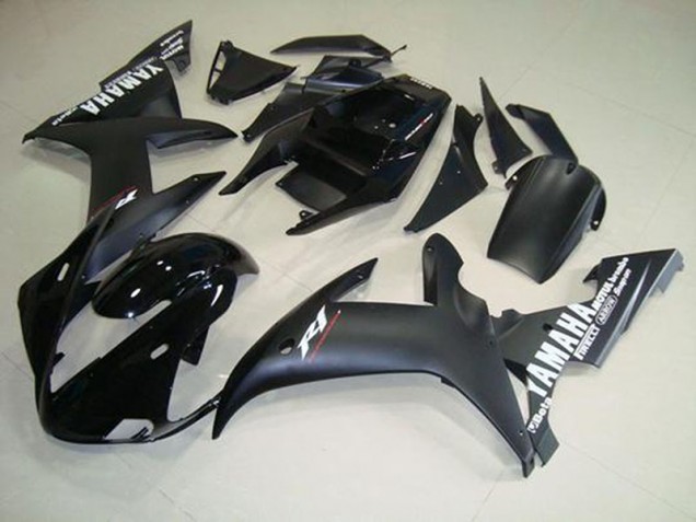 2002-2003 Matte Black White Yamaha YZF R1 Motorcycle Fairings 2002-2003 Matte Black White Yamaha YZF R1 Motorcycle Fairings