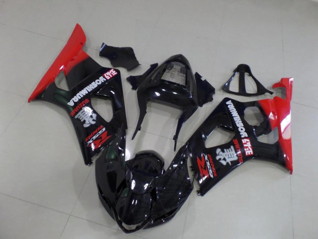 2003-2004 Black and Red Suzuki GSXR 1000 Motorcycle Fairings 2003-2004 Black and Red Suzuki GSXR 1000 Motorcycle Fairings