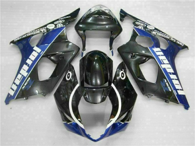 2003-2004 Black Blue Suzuki GSXR 1000 Full Fairing Kit 2003-2004 Black Blue Suzuki GSXR 1000 Full Fairing Kit
