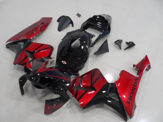 2003-2004 Black Candy Red Honda CBR600RR Motorcycle Fairings 2003-2004 Black Candy Red Honda CBR600RR Motorcycle Fairings