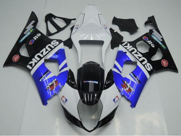 2003-2004 Blue White and Black Suzuki GSXR 1000 Motorcycle Fairings 2003-2004 Blue White and Black Suzuki GSXR 1000 Motorcycle Fairings