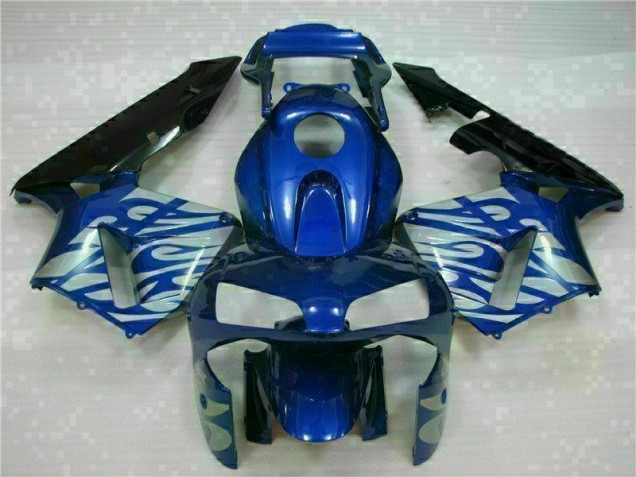 2003-2004 Blue with Silver Flame Honda CBR600RR Motorcycle Fairings 2003-2004 Blue with Silver Flame Honda CBR600RR Motorcycle Fairings