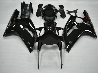 2003-2004 Glossy Black Kawasaki Ninja ZX6R Motorcycle Fairings