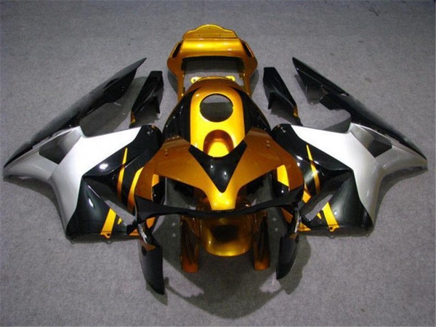 2003-2004 Gold Silver Black Honda CBR600RR Motorcycle Fairings 2003-2004 Gold Silver Black Honda CBR600RR Motorcycle Fairings