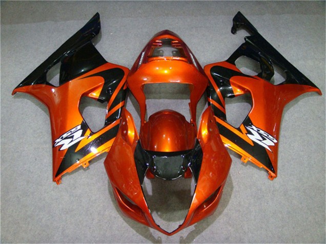 2003-2004 Orange Black Suzuki GSXR 1000 Motorcycle Fairings 2003-2004 Orange Black Suzuki GSXR 1000 Motorcycle Fairings
