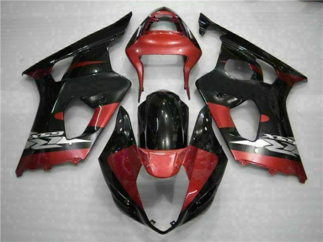 2003-2004 Red Black Suzuki GSXR 1000 Motorcycle Fairings 2003-2004 Red Black Suzuki GSXR 1000 Motorcycle Fairings