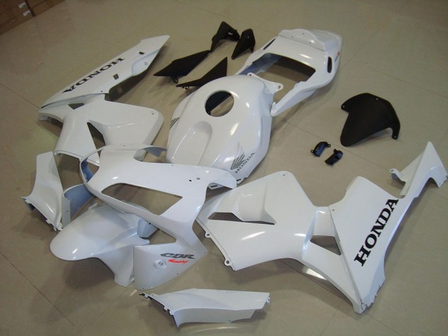 2003-2004 White Black Decal Honda CBR600RR Motorcycle Fairings 2003-2004 White Black Decal Honda CBR600RR Motorcycle Fairings