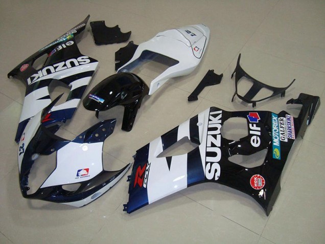 2003-2004 White Black Elf Suzuki GSXR 1000 Motorcycle Fairings 2003-2004 White Black Elf Suzuki GSXR 1000 Motorcycle Fairings