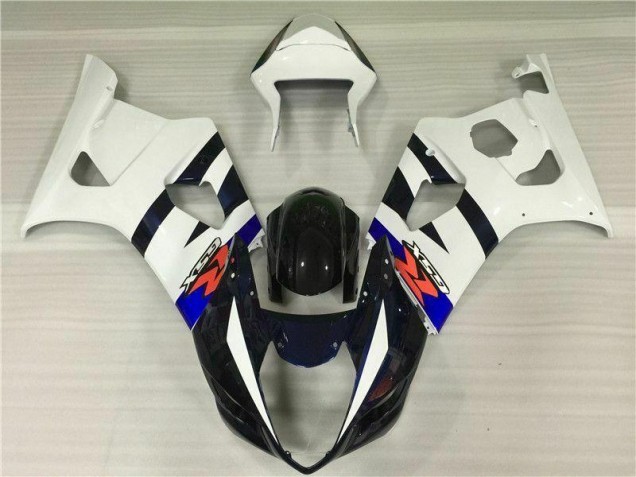 2003-2004 White Black Suzuki GSXR 1000 Fairing Kits & Bodywork 2003-2004 White Black Suzuki GSXR 1000 Fairing Kits & Bodywork