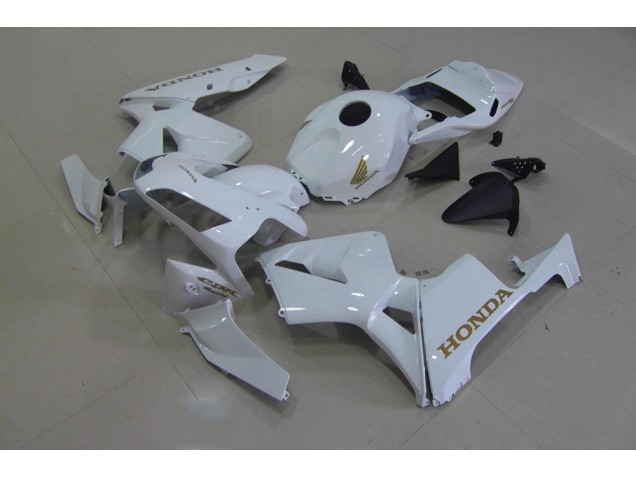 2003-2004 White Gold Honda CBR600RR Motorcycle Fairings 2003-2004 White Gold Honda CBR600RR Motorcycle Fairings