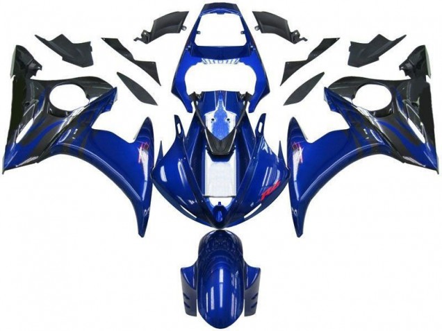2003-2005 Blue Black Yamaha YZF R6 Motorcycle Fairings 2003-2005 Blue Black Yamaha YZF R6 Motorcycle Fairings