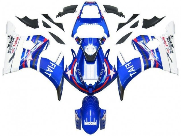 2003-2005 Blue Star Fiat Yamaha YZF R6 Motorcycle Fairings 2003-2005 Blue Star Fiat Yamaha YZF R6 Motorcycle Fairings
