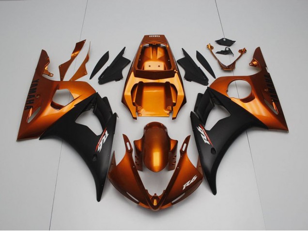 2003-2005 Brown and Matte Black Yamaha YZF R6 Motorcycle Fairings 2003-2005 Brown and Matte Black Yamaha YZF R6 Motorcycle Fairings