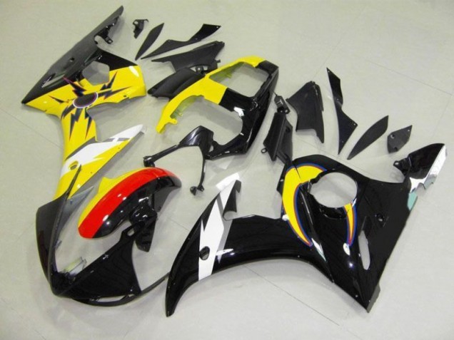 2003-2005 Moon Black Yellow Yamaha YZF R6 Motorcycle Fairings 2003-2005 Moon Black Yellow Yamaha YZF R6 Motorcycle Fairings