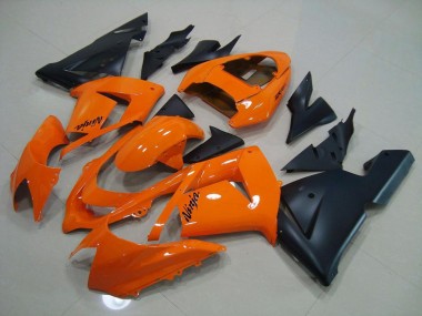 2003-2005 Ornage Matte Black Kawasaki Ninja ZX10R Motorcycle Fairings