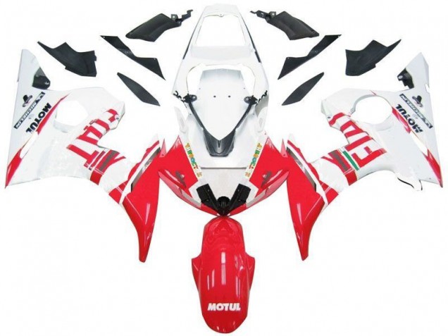 2003-2005 White Red Fiat Yamaha YZF R6 Motorcycle Fairings 2003-2005 White Red Fiat Yamaha YZF R6 Motorcycle Fairings