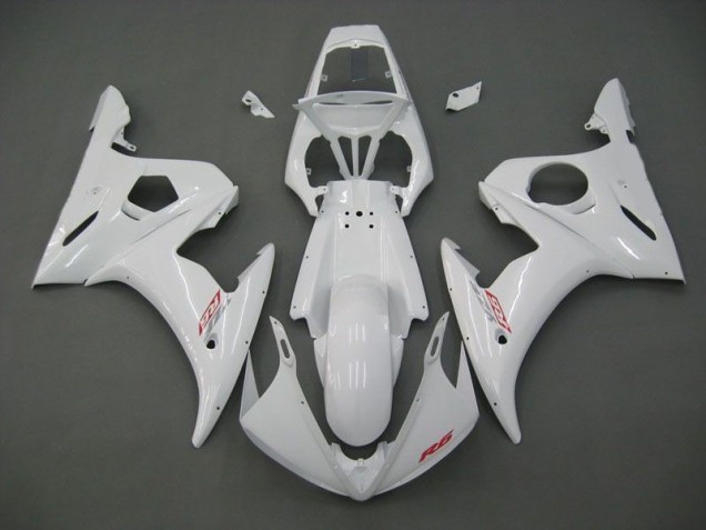 2003-2005 White Yamaha YZF R6 Motorcycle Fairings 2003-2005 White Yamaha YZF R6 Motorcycle Fairings